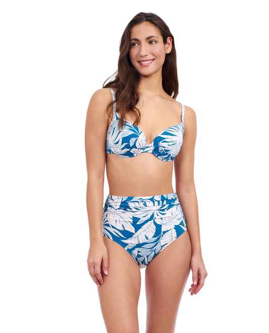Profile By Gottex Malaya D-Cup Underwire Bikini Top | Profile Malaya Teal and White