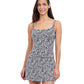 Alternate Front View of Profile By Gottex Plumeria Textured Cover Up Skirt | PROFILE PLUMERIA BLACK AND WHITE