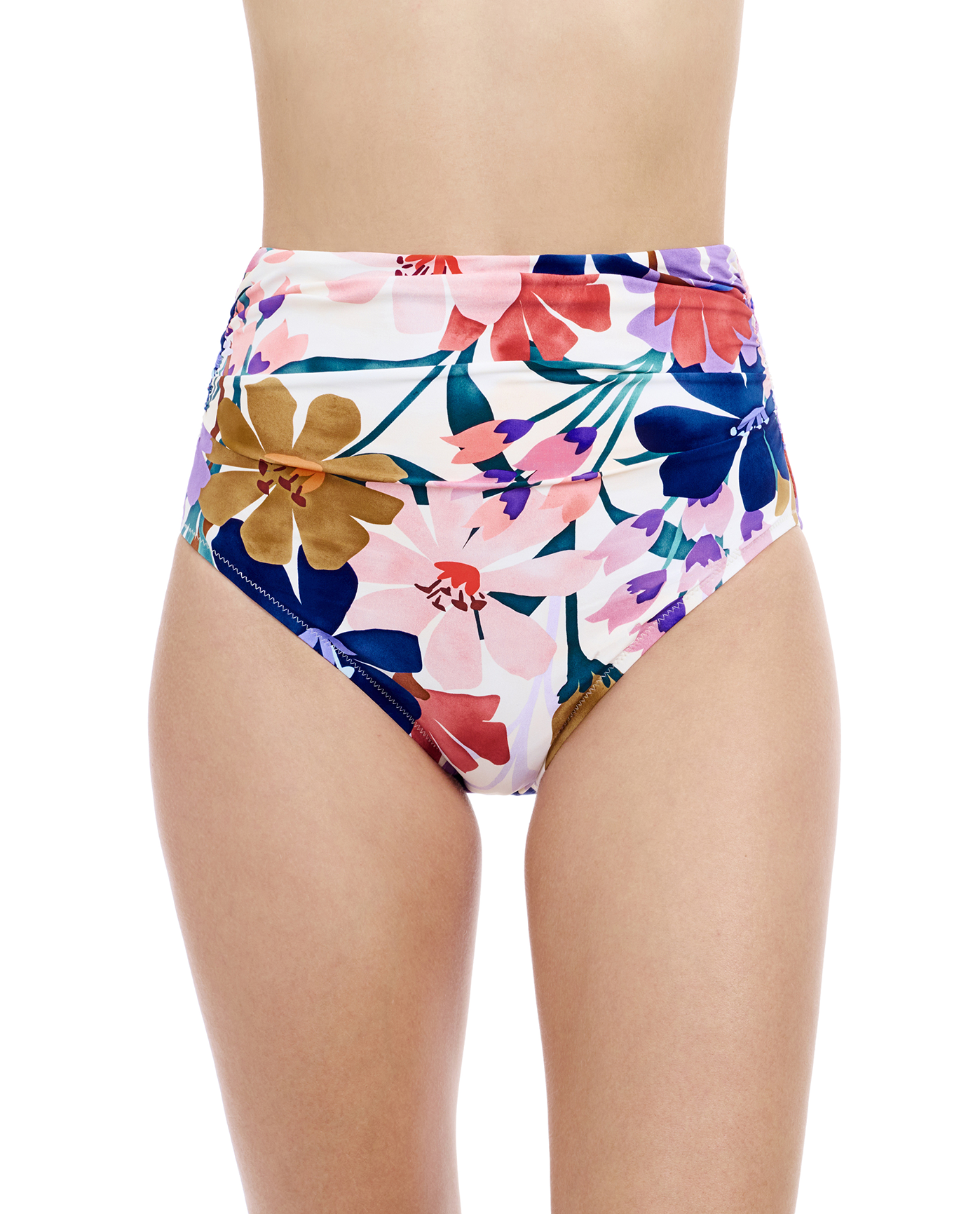 Profile By Gottex Melody Shirred High Waist Swim Bottom | Profile Melody Multi