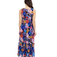 Back View Of Profile By Gottex Melody V Neck Cover Up Maxi Dress | Profile Melody Black Multi