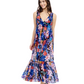 Side View Of Profile By Gottex Melody V Neck Cover Up Maxi Dress | Profile Melody Black Multi