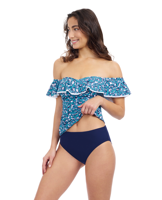 Profile By Gottex Juliette Off Shoulder Tankini Tops | Profile Juliette Teal