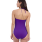 Back View Of Profile By Gottex Solo Bandeau One Piece Swimsuit | Profile Solo Violet
