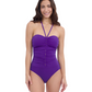 Front View Of Profile By Gottex Solo Bandeau One Piece Swimsuit | Profile Solo Violet