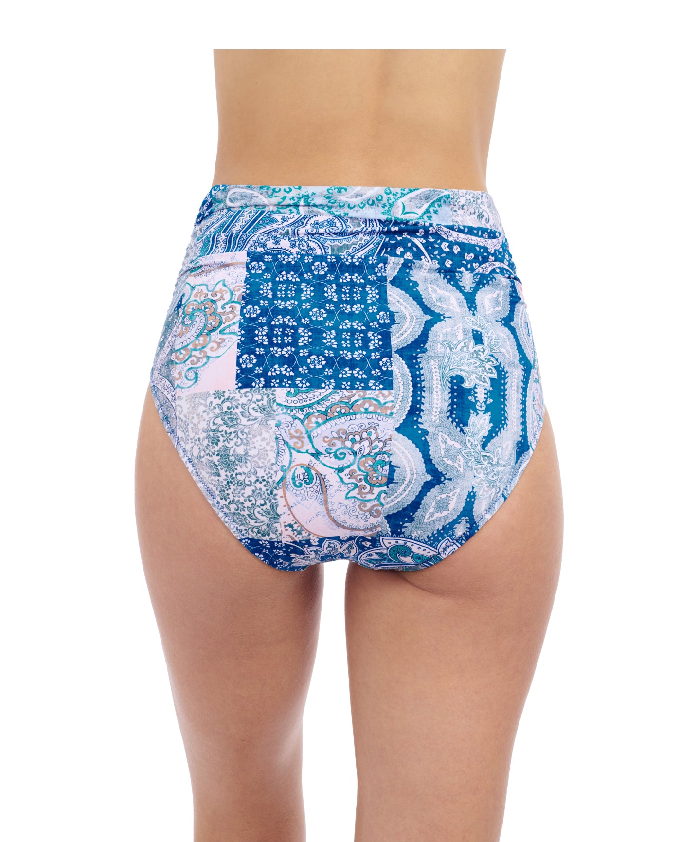 Karma Shirred High Waist Swim Bottom