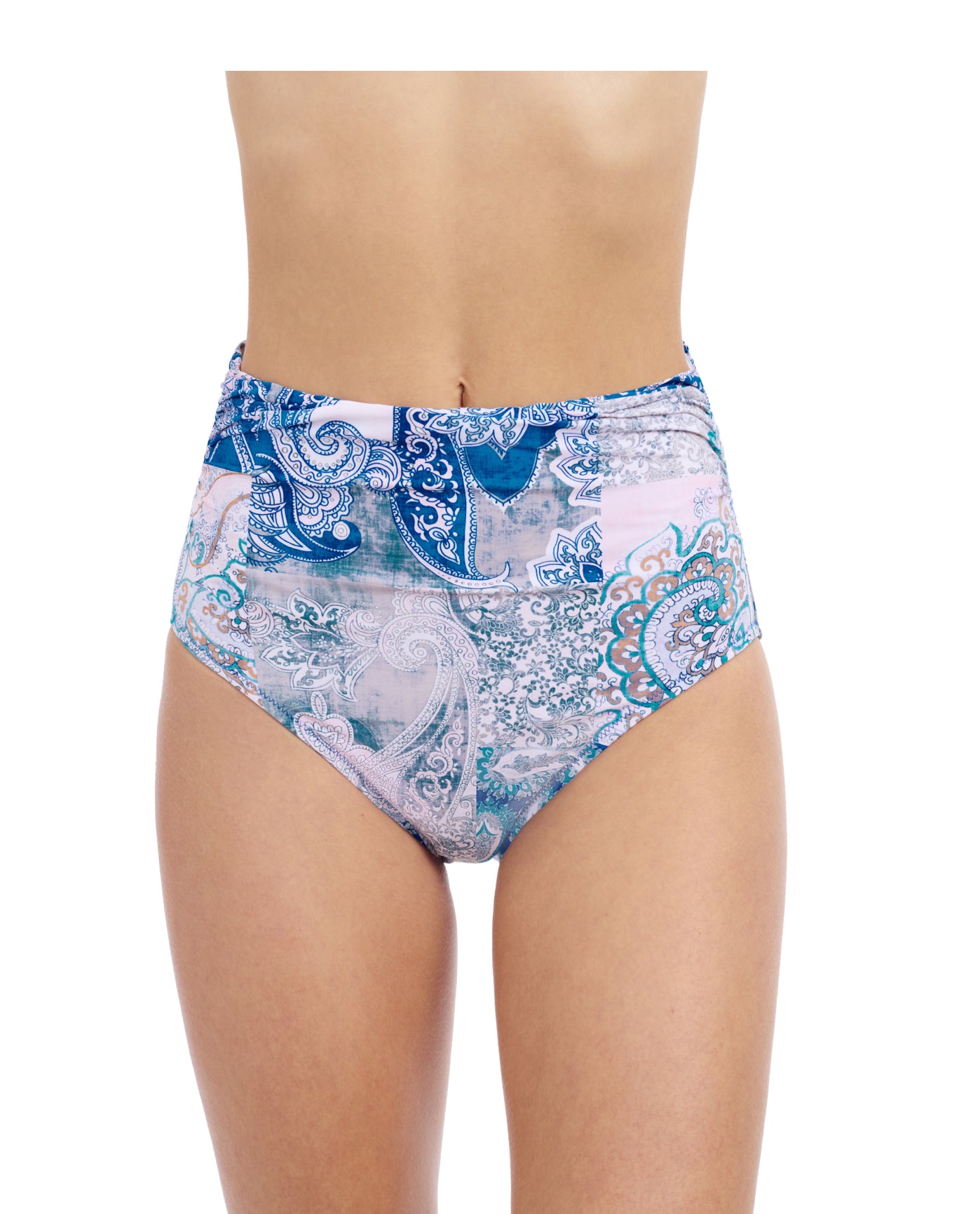 Karma Shirred High Waist Swim Bottom