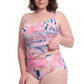 Profile By Gottex Karma Plus Size Underwire Bandeau Swimdress | Profile Karma Multi