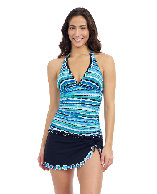 Profile By Gottex Bachata V Neck Halter Tankini