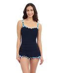 Bachata D Cup V Neck Swimdress One Piece Swimsuit