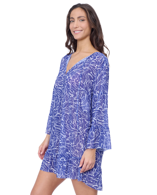 Profile by Gottex Tulip Mesh Tunic with Flounce Coverup