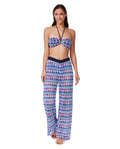 Retro Riviera Netted Crochet Beach Pant Cover-Up Multi