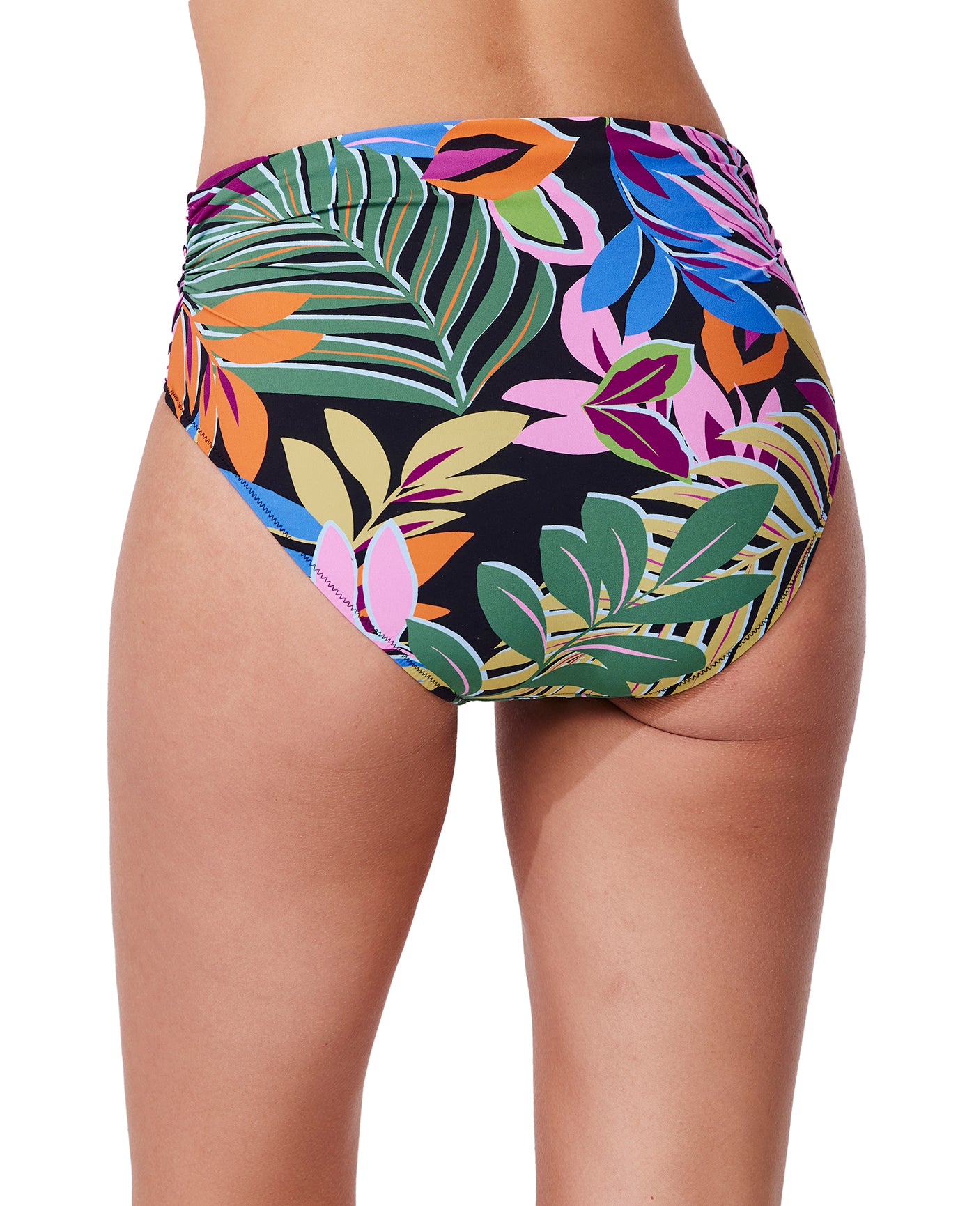 Costa Del Sol Shirred High Waist Swim Bottom