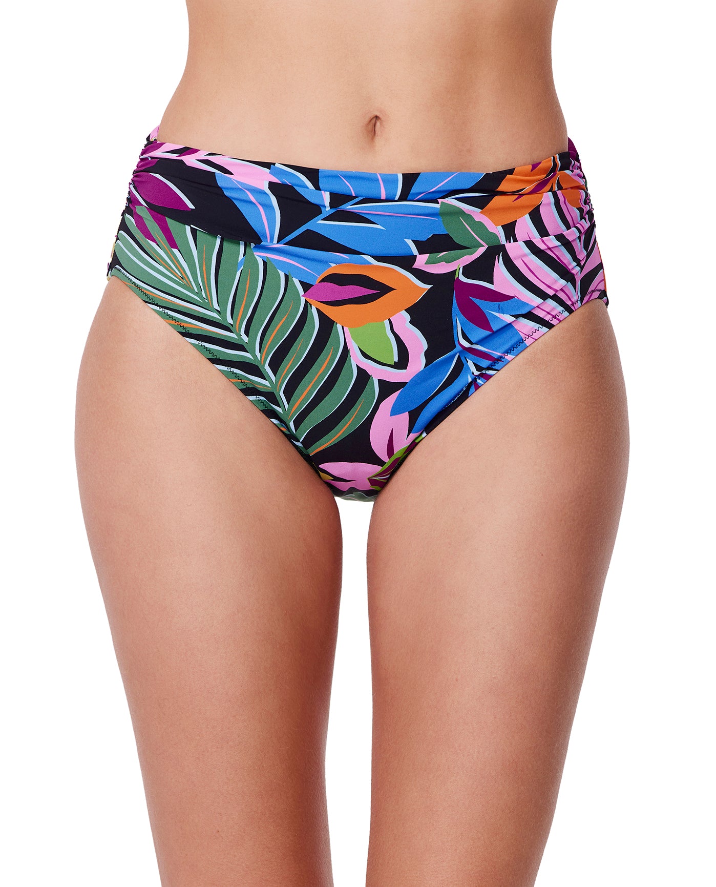 Costa Del Sol Shirred High Waist Swim Bottom