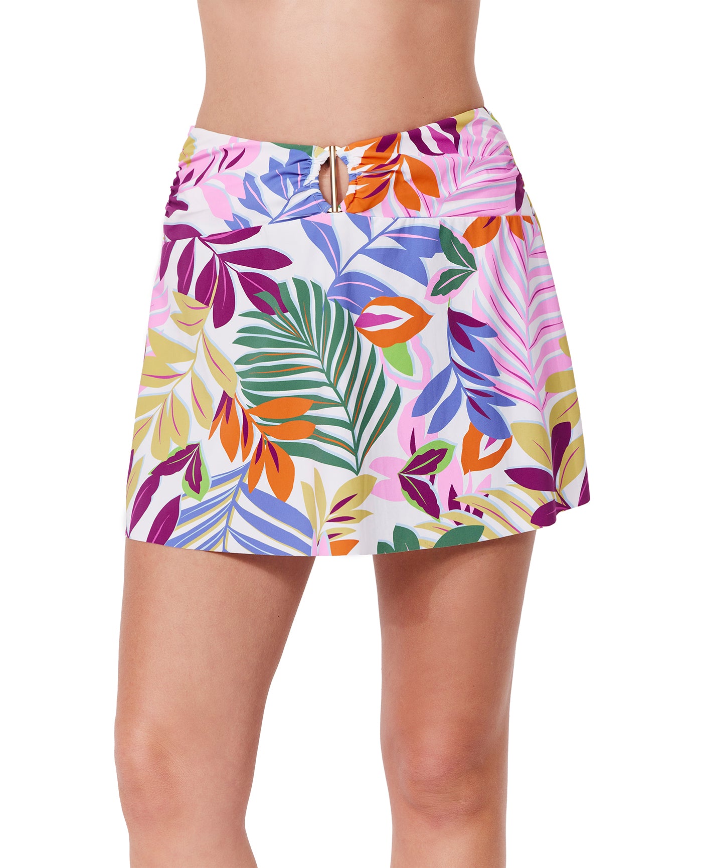 Front View Of Costa Del Sol Pull-On Skirt | Costa-Multi
