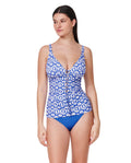 Mantra Braided V-Neck D-Cup Tankini Top/White