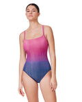 Maillot une-pièce ombré Dream à col carré - Multi/rose
