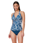 Comeback Halter Tankini Top-Petr/whi
