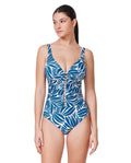 Comeback Deep V Neck D-Cup One Piece-Petr/whi