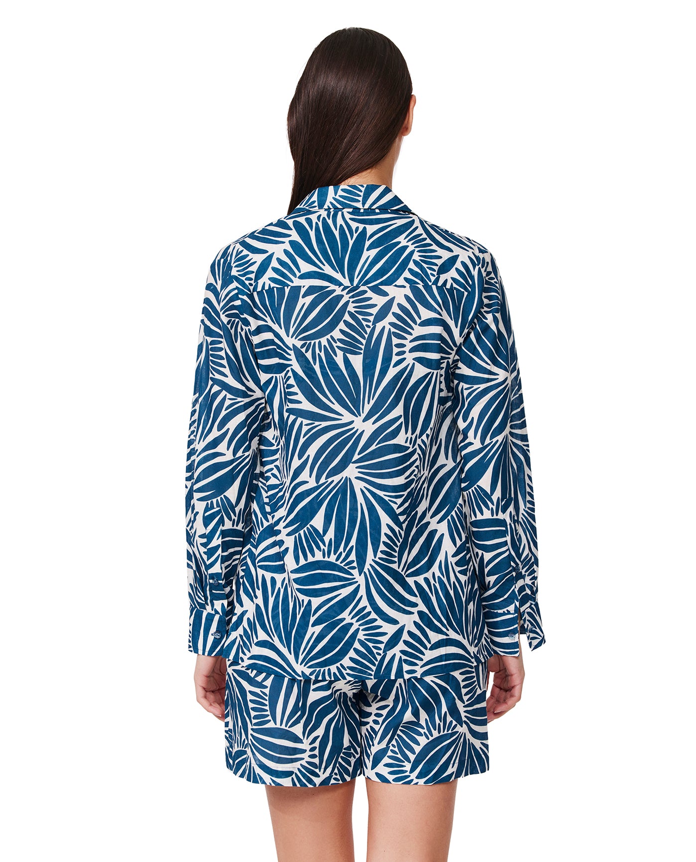 Comeback Button Down Shirt Cover-Up -Petr/whi