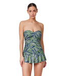 Robe Maillot de bain bandeau La Palm - Vert crépuscule