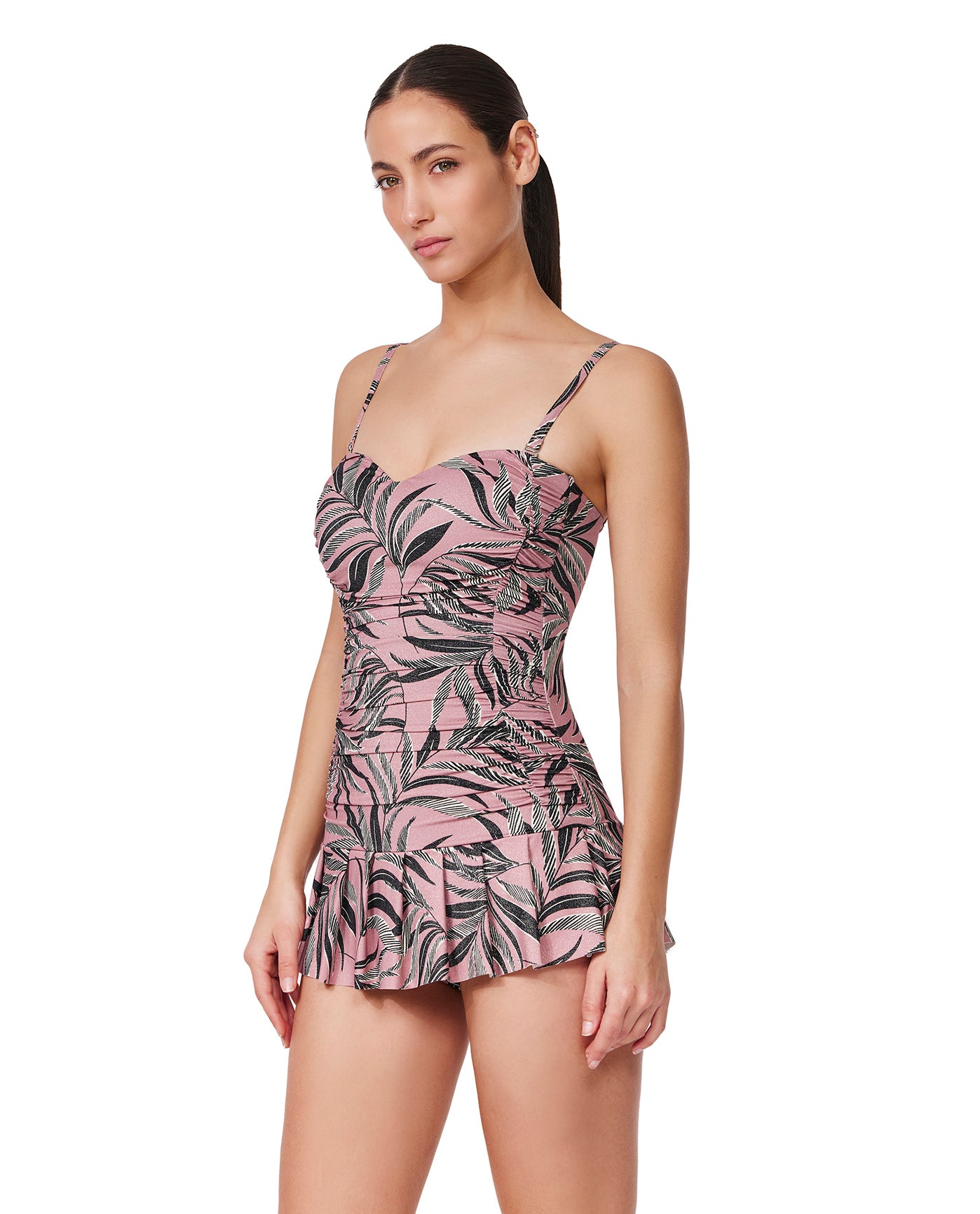 La Palm Bandeau Swimdress  -Dusk pink