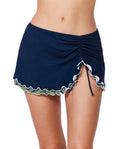 Bas de maillot de bain Palmita à fente latérale - Bleu marine