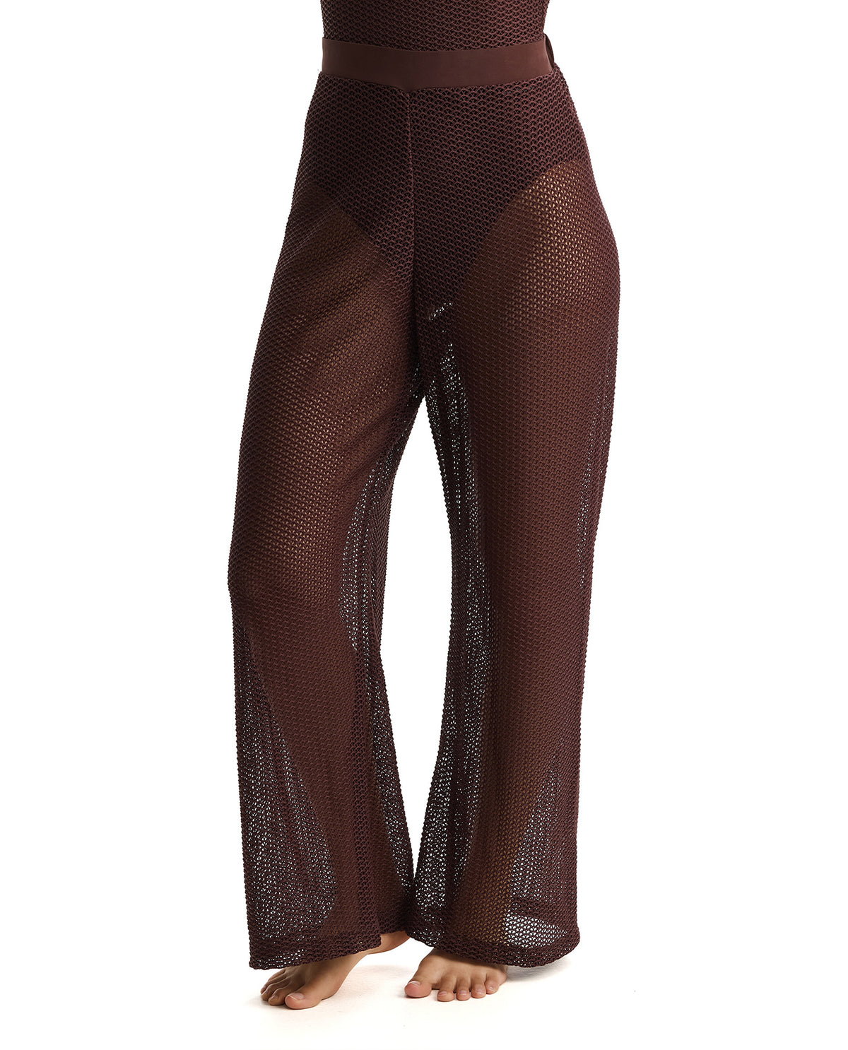 Profile by Gottex Safari Chic Textured Beach Pant Cover-Up-Brown 
