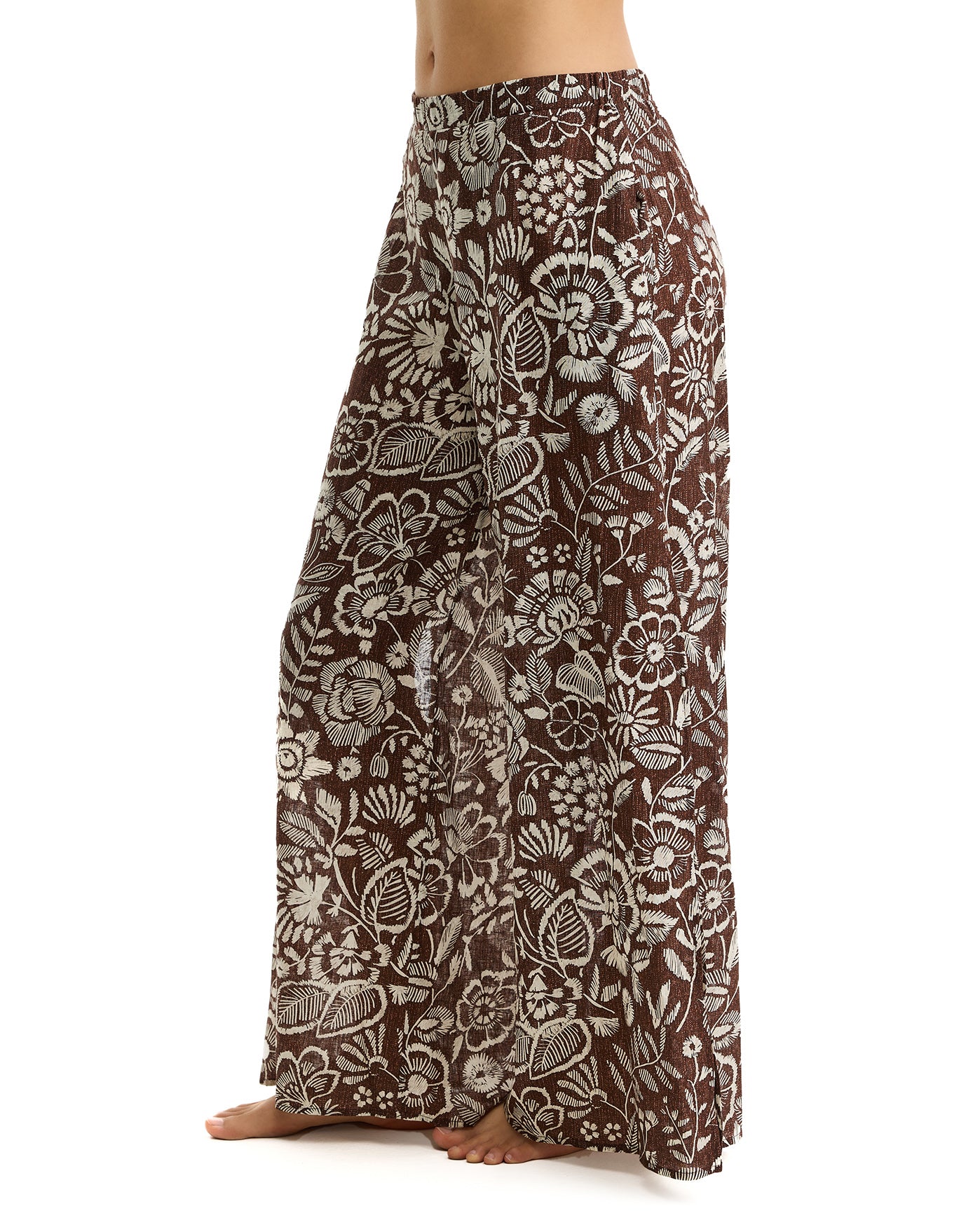 Profile by GottexGarden Mist Linen Beach Pant Cover-Up -BrownCover Ups
