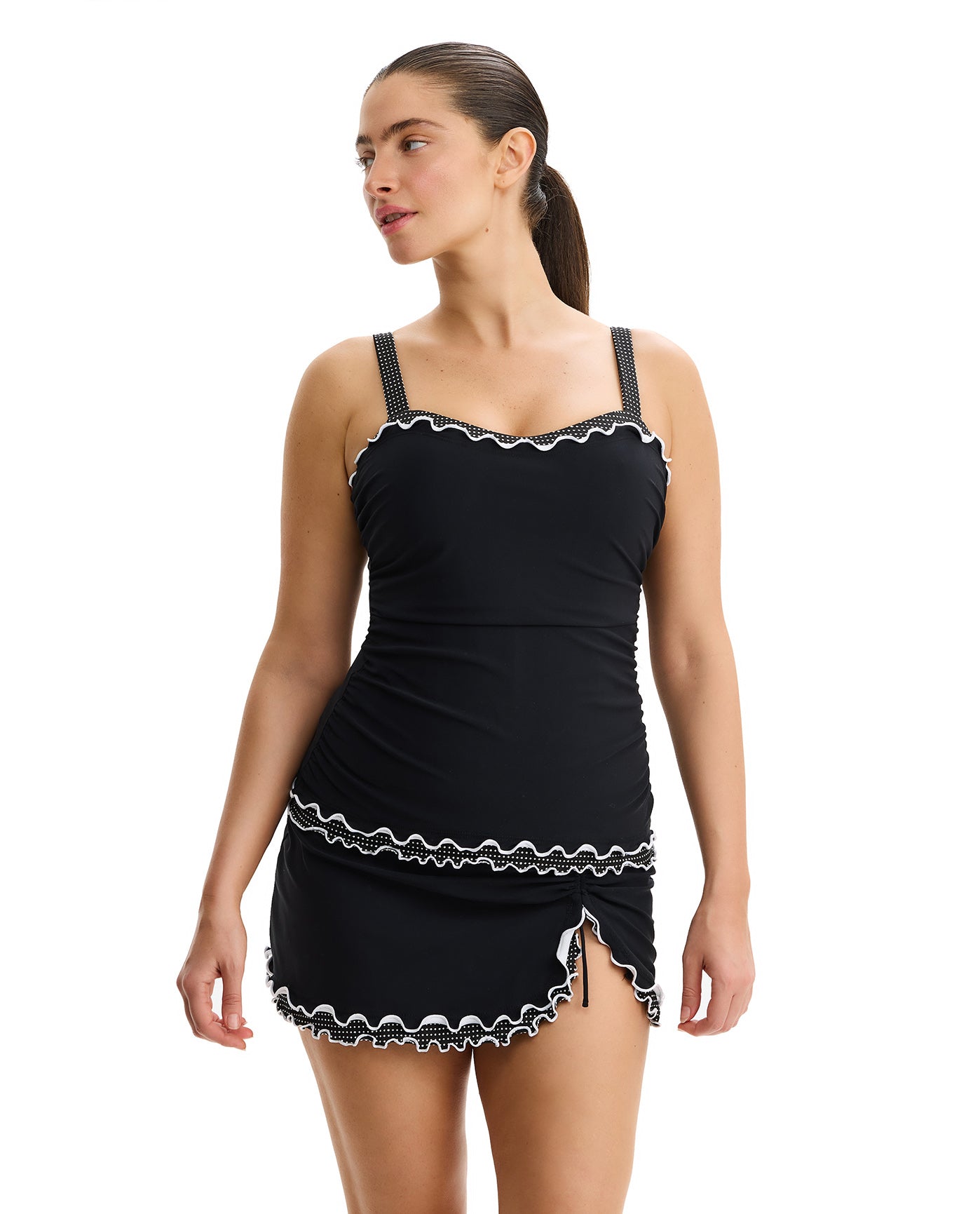 Dotti Delight D-Cup Tankini Top -Black