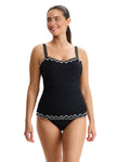 Dottie Delight D-Cup Tankini Top -Black
