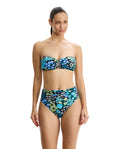 Havana Heat Bandeau Bikini Top -Blue-Multi
