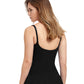 Back View Of Profile By Gottex Belle Curve D-Cup Scoop Neck Underwire Tankini Top | PROFILE BELLE CURVE BLACK AND WHITE