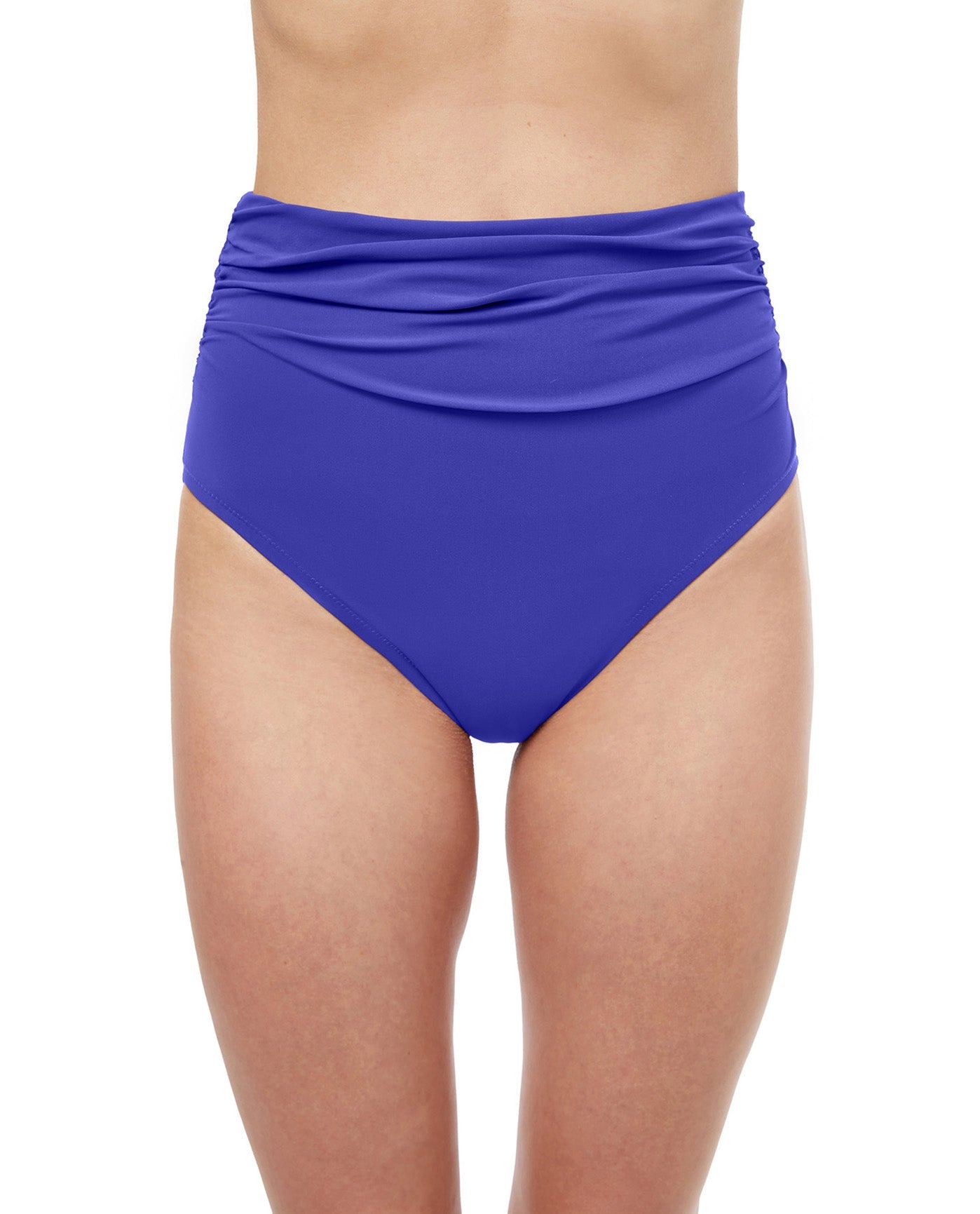 Front View Of Profile By Gottex Tutti Frutti High Waist Tankini Bottom | PROFILE TUTTI FRUTTI INDIGO