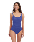 Tutti Frutti Shirred Peasant One Piece-Royal