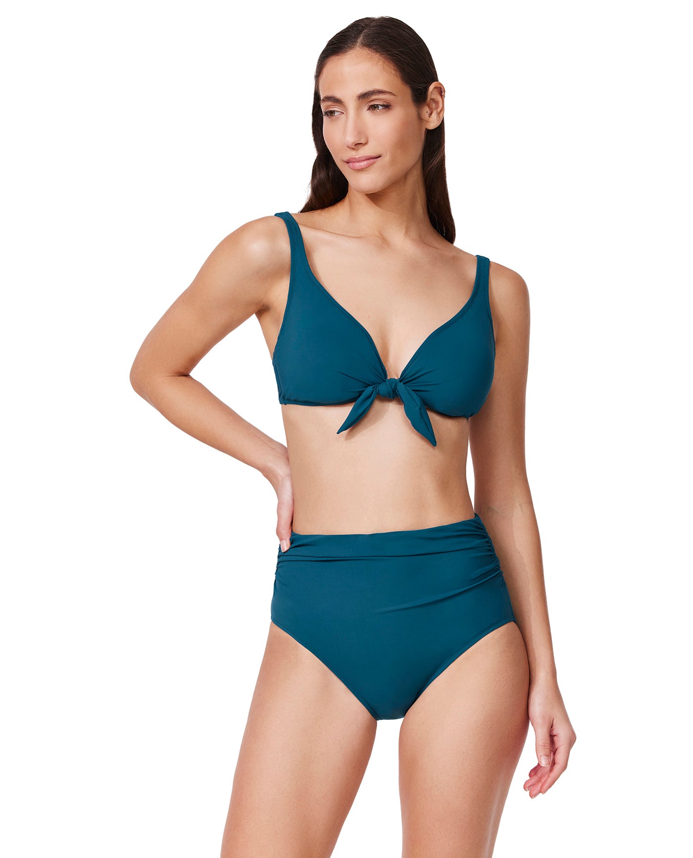 Tutti Frutti Fashion Underwire Bikini Top-Petrol