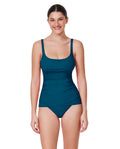 Tutti Frutti Fashion D-Cup Scoop Neck Tankini Top-Petrol