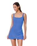 Tutti Frutti Square Neck Wrap Style Swimdress