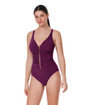 Tutti Frutti D-Cup V-Neck Gold Beaded One Piece