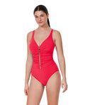 Tutti Frutti D-Cup V-Neck Gold Beaded One Piece