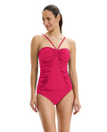 Tutti Frutti Bandeau Tankini Top-Magenta