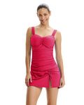 Tutti Frutti Underwire D-Cup Tankini Top-Magenta