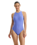 Tutti Frutti High Neck Open Back One Piece -Periwinkle