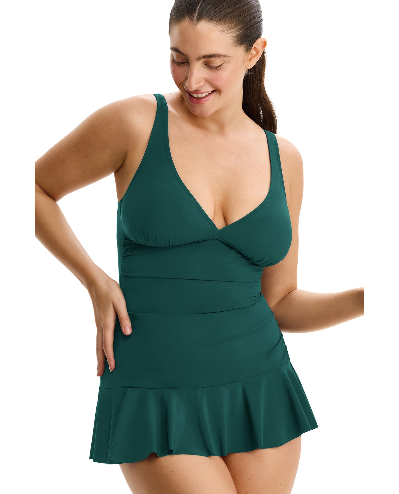 Tutti Frutti D-Cup Swimdress -Forest Green