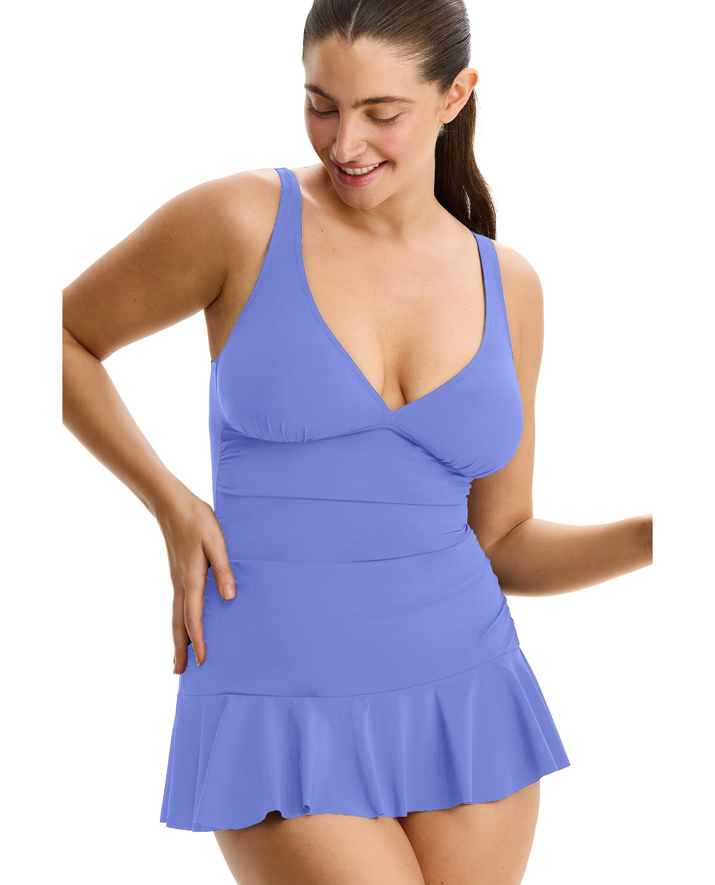 Tutti Frutti D-Cup Swimdress -Periwinkle