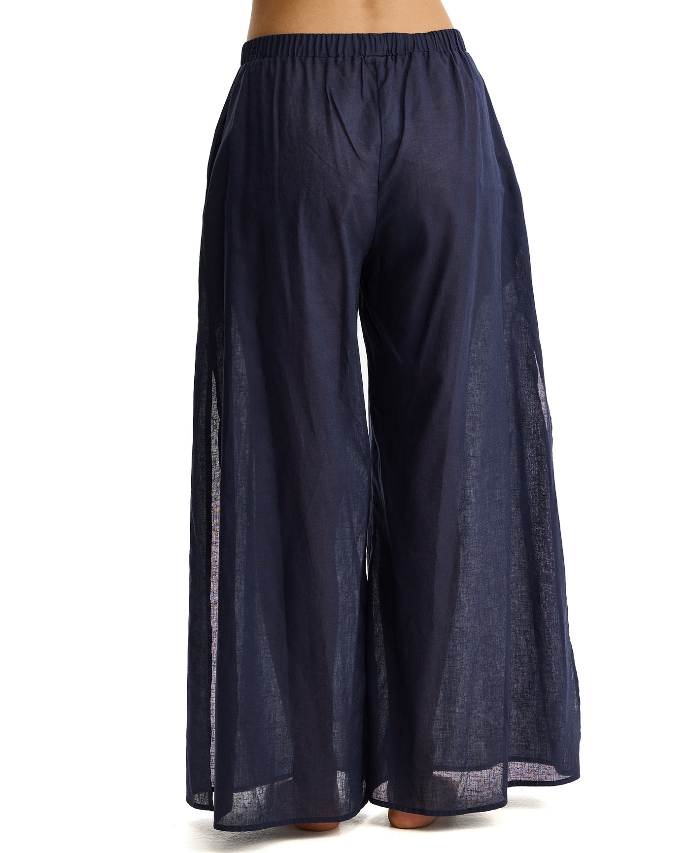 Tutti Frutti Linen Beach Pant Cover-Up -Navy