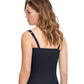 Back View Of Profile By Gottex Tutti Frutti Underwire D-Cup Tankini Top | PROFILE TUTTI FRUTTI BLACK