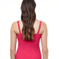 Back View Of Profile By Gottex Tutti Frutti Underwire D-Cup Tankini Top | PROFILE TUTTI FRUTTI PINK
