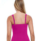 Back View Of Profile By Gottex Tutti Frutti F-Cup Scoop Neck Shirred Underwire Tankini Top | PROFILE TUTTI FRUTTI VIOLET