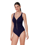 Tutti Frutti D-Cup V-Neck Gold Beaded One Piece
