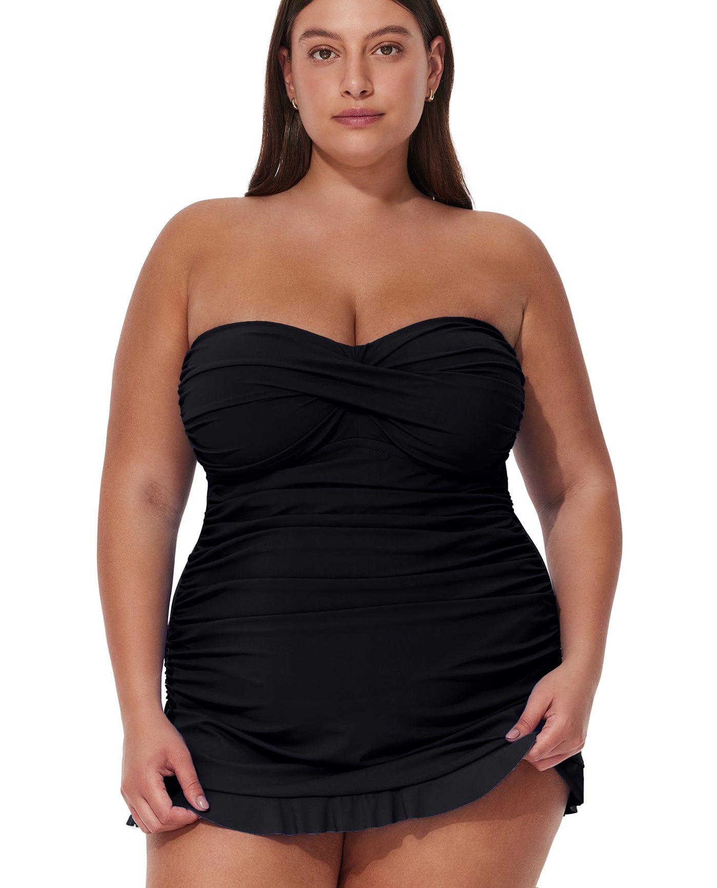 Tutti Frutti Plus Size Bandeau Swimdress